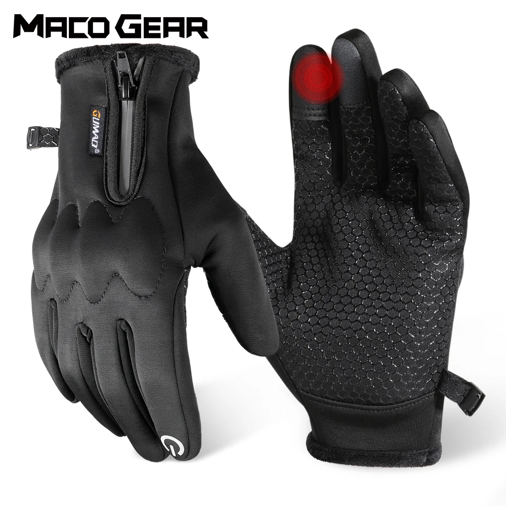 Winter-Motorradhandschuhe, thermischer Touchscreen, winddicht, rutschfest, Schutzausrüstung für Sport