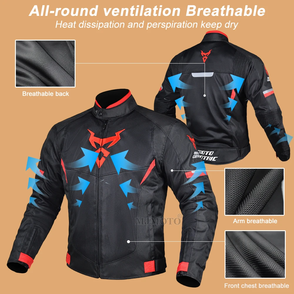 Sommer Motorrad Reiten Jacke Männer Frauen Mesh Atmungsaktive – Image 5
