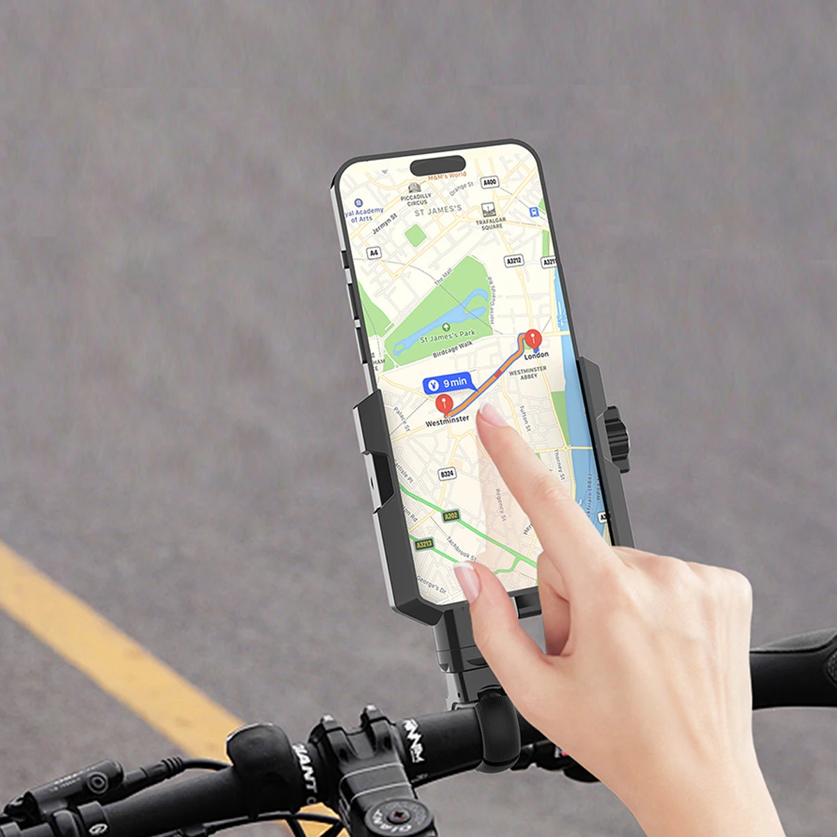 Motorrad- und Fahrrad-Handyhalterung, Lenker-Handyhalterung – Image 5