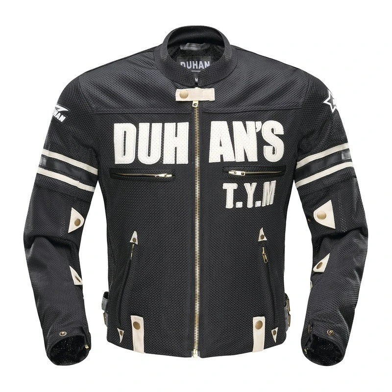 Motorradjacke für Herren Sommer Chaqueta Moto Jacke Fahrbekleidung Atmungsaktives Netzgewebe Touring-Rennjacke