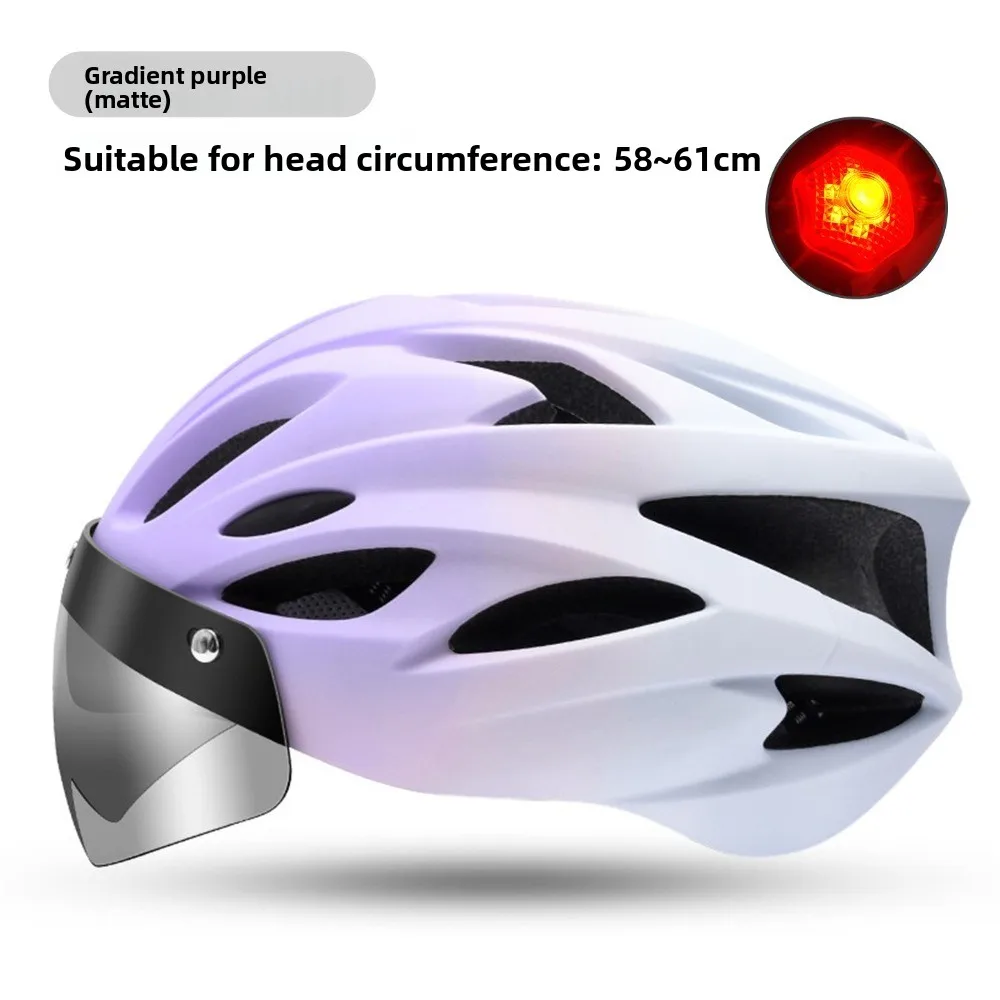 Fahrradhelm mit magnetischer Schutzbrille und hinterem LED-Rücklicht – Bild 6