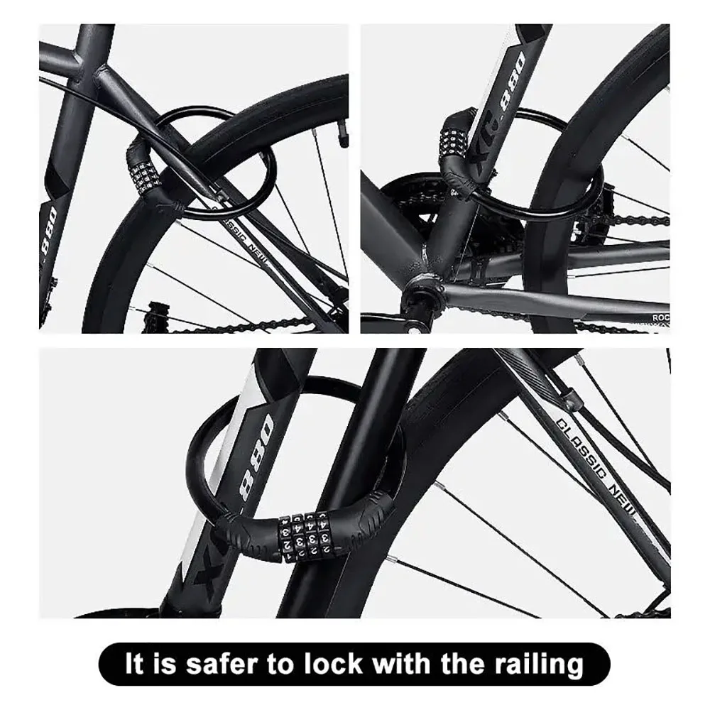 4-Diebstahlsicheres Fahrradkabelschloss mit digitalem Code – Bild 5