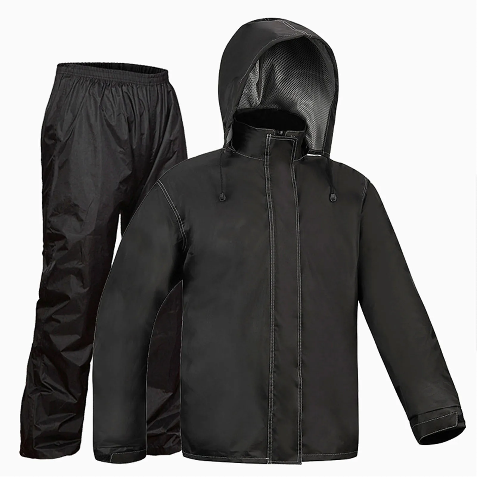 Regenanzug Wasserdichte Fahrrad-Regenjacke & -Hose Unisex Wander-Regenmantel Regenhose für Motorrad Angeln