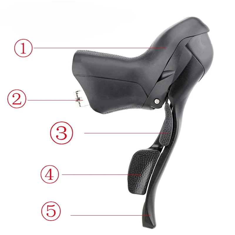 MicroNEW Rennrad-Schalthebel 3x7 3x8 3x9 3x10 Gang Bremshebel Fahrrad – Immagine 4