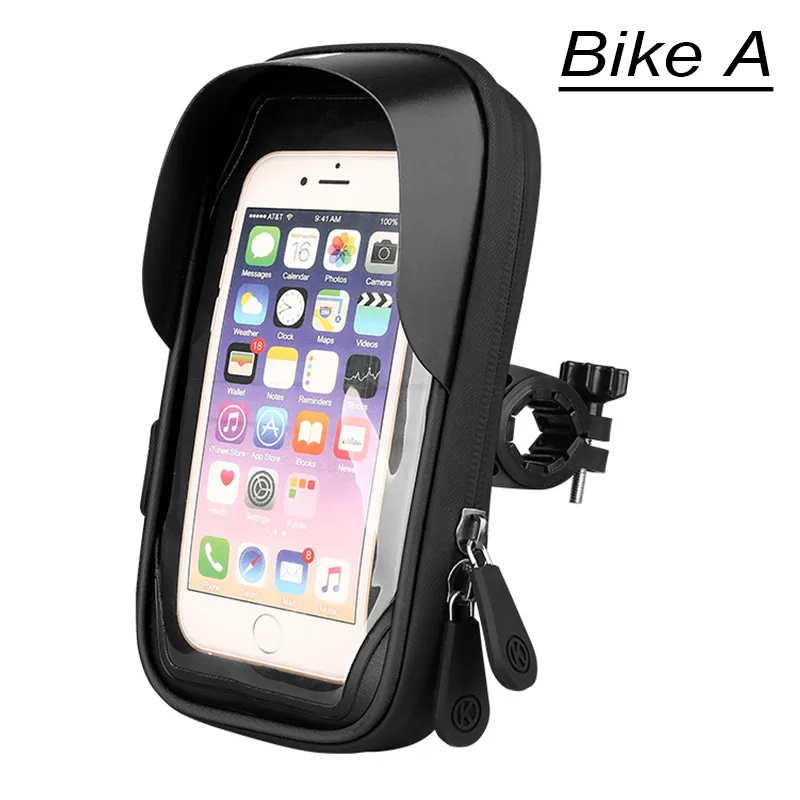 Fahrrad Wasserdichter Handyhalter Ständer 360° ° Drehbare Touchscreen-Lenkertasche mit Reißverschluss