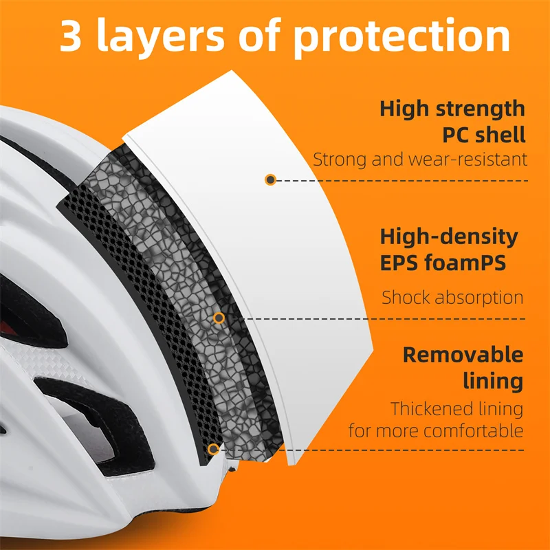 WEST RADFAHREN Ultraleicht Radfahren Helm Integrierte Form MTB Rennrad – Immagine 3