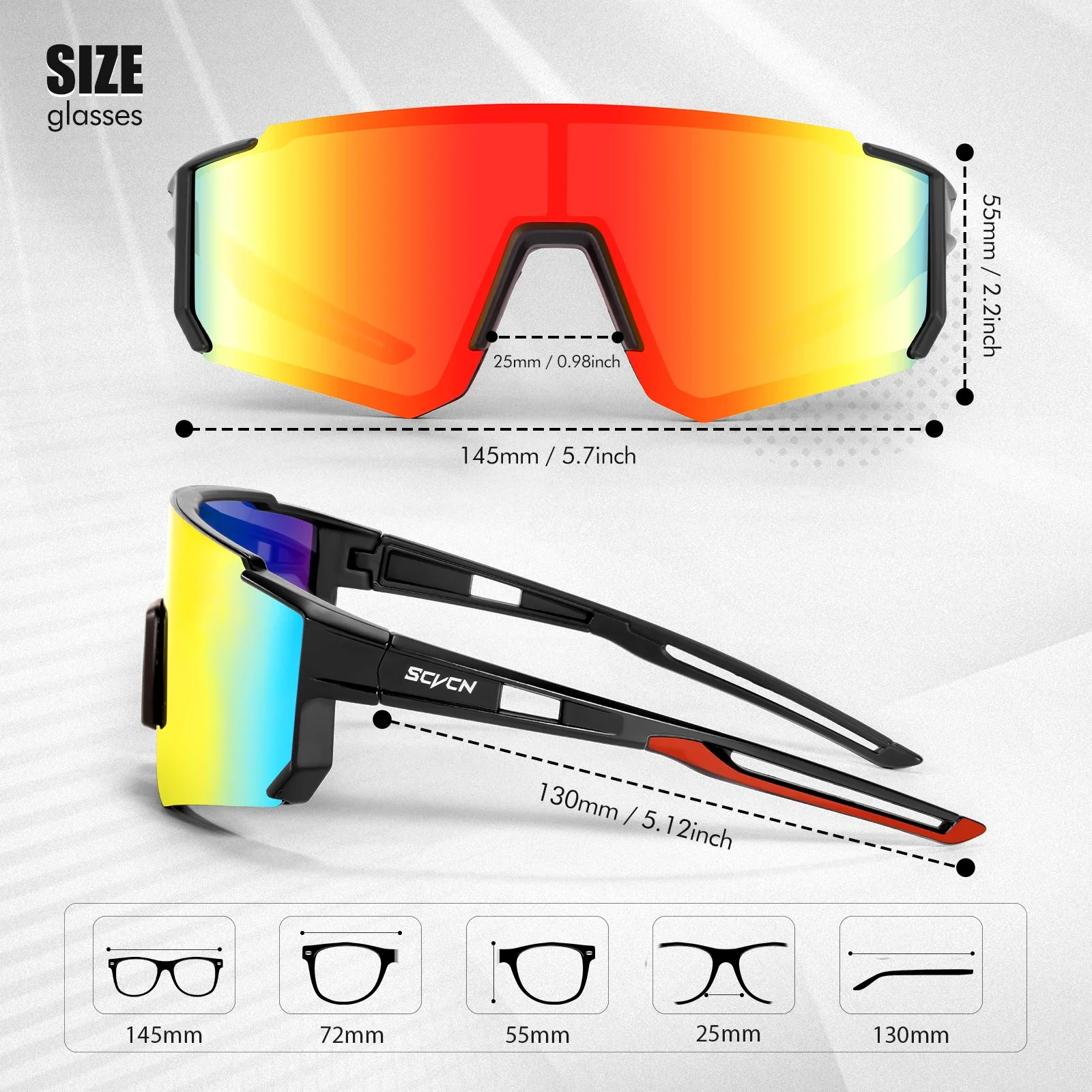 Fahrradbrille für Männer und Frauen - UV400-Fahrradsonnenbrille – Image 6