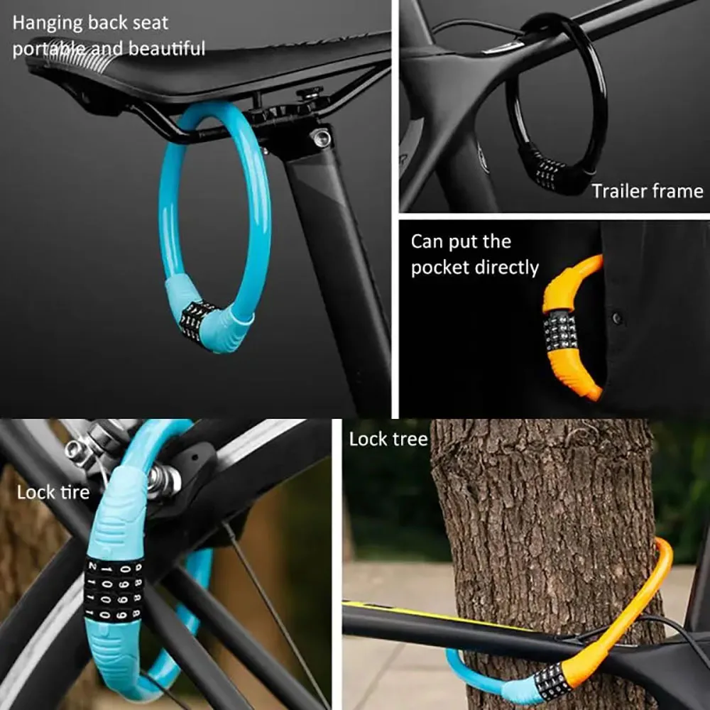4-Diebstahlsicheres Fahrradkabelschloss mit digitalem Code – Bild 6