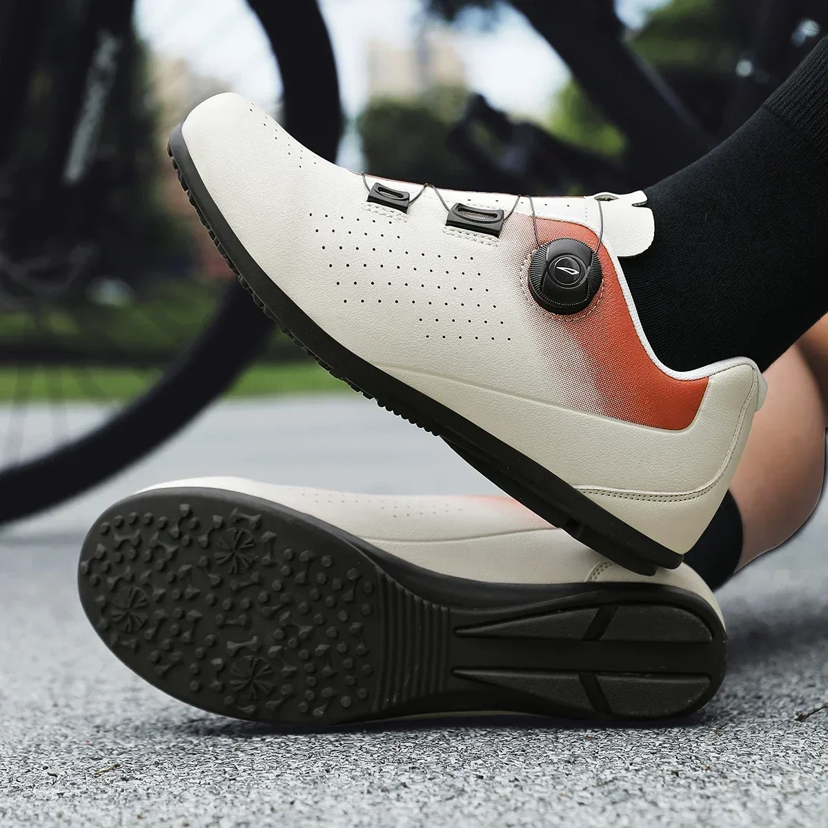 Radsport-Sneaker Herren Fahrradschuhe Damen Rennradschuhe Flache – Immagine 5