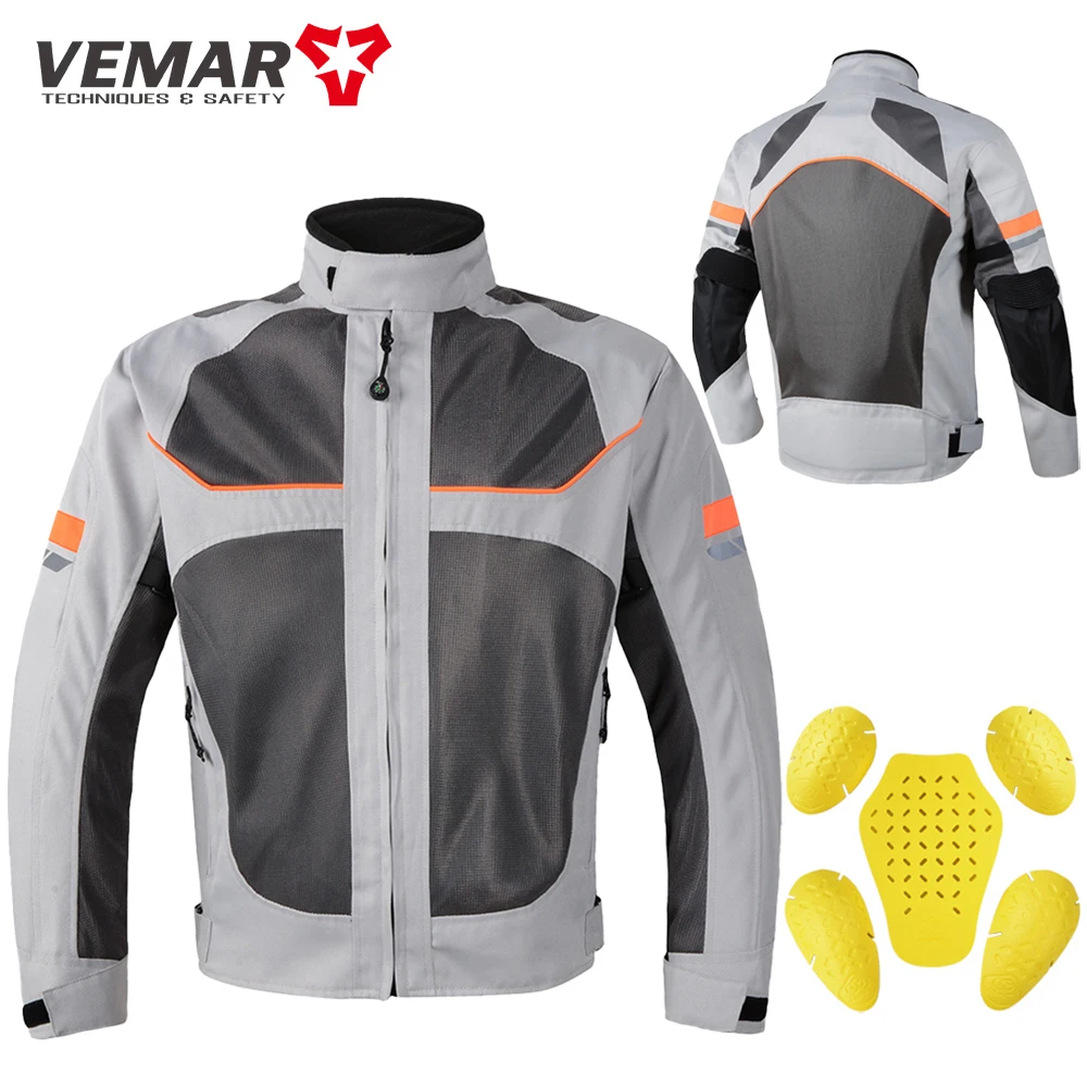 Sommer Motorradjacke Herren Motocross Jacke Motorradfahrer Jacke Schutzausrüstung Mantel Racing Reflektierende