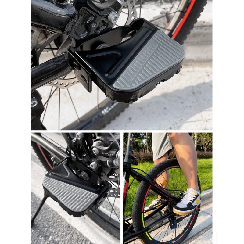 1 Paar hinterer Fahrradständer, faltbare hintere Fahrrad-Fußstützen – Image 5