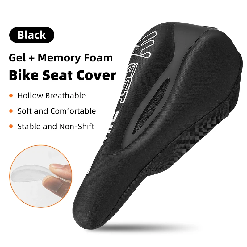 WEST BIKING Gel Fahrrad-Sattelbezug, Memory-Schaum, stoßfest, Fahrrad-Kissenbezug, mehrfarbig, ergonomisch