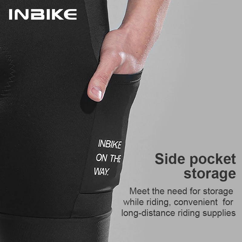 INBIKE Herren Radfahren Trägerhose 3D Gepolsterte MTB Bike Shorts – Image 3
