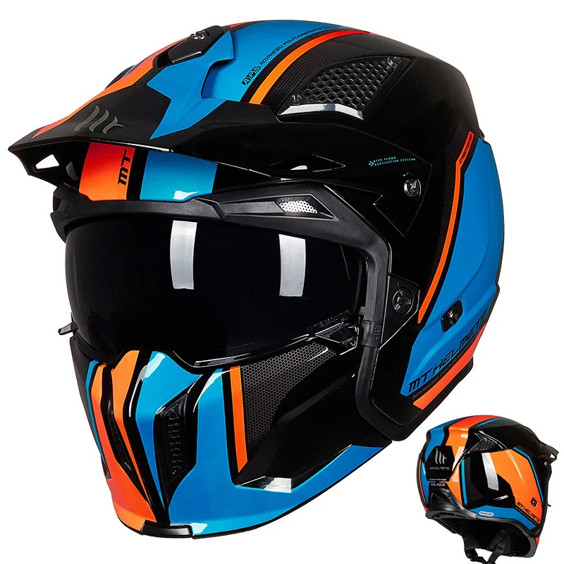 MT STREETFIGHT Motorradhelme Full Face Half Face DOT ECE-geprüft Off – Bild 3