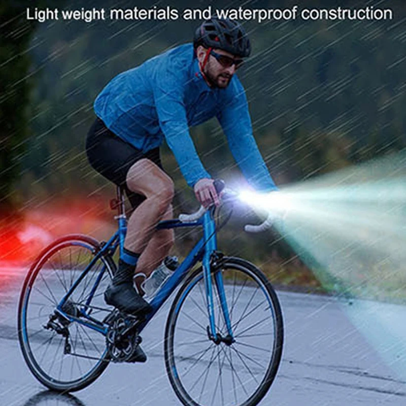 Fahrradlicht-Set, USB wiederaufladbar, für Mountainbike, Rennrad – Bild 3