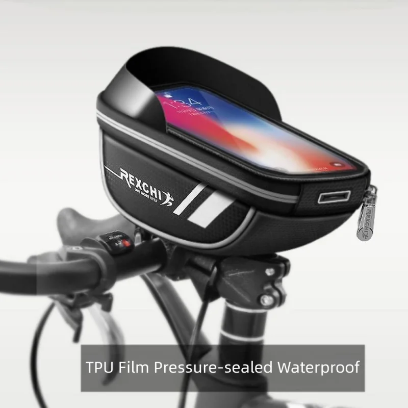 Fahrrad-Vorderrahmentasche, Fahrrad-Rahmentasche, Fahrrad-Handyhalter, Touchscreen-Satteltasche Zubehör