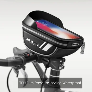 Fahrrad-Vorderrahmentasche, Fahrrad-Rahmentasche, Fahrrad-Handyhalter, Touchscreen-Satteltasche Zubehör