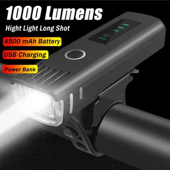 1000LM Fahrrad Front Licht Helle Fahrrad Led Taschenlampe Fahrrad Laterne USB Aufladbare MTB Fahrrad Hinten