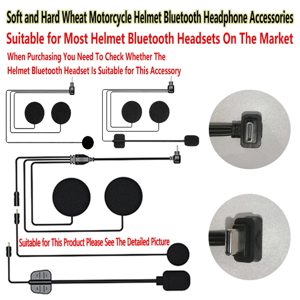 Motorradhelm Bluetooth-Headset Intercom-Mikrofon Universelles Zubehör Vollhelm Halbhelm 3/4-Helm Face-off-Helm