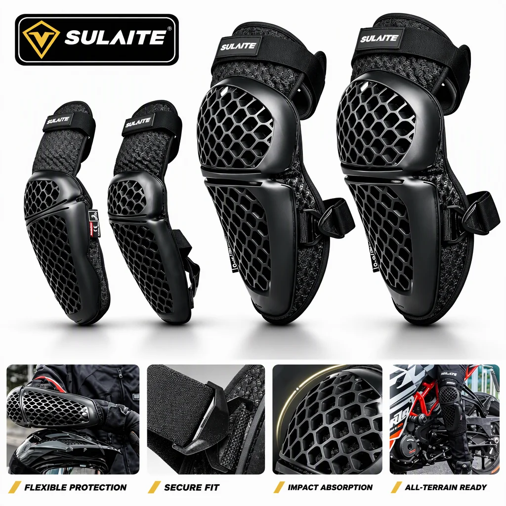 Motorrad Knie Pads Motocross Knie Brace Mesh Motorrad Ellenbogen Protector Sport Knie Pads Kreuz Schutze
