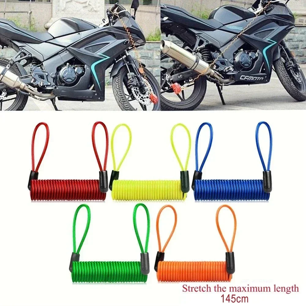Fahrrad Feder Kabel Schloss Anti-Diebstahl Seil Alarm Disc Lock Fahrrad Sicherheit Erinnerung Motorrad