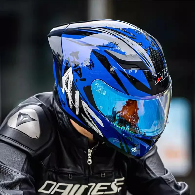 Motorrad Helm Full Face Doppel Objektiv Off-road Racing Helm Capacetes De Moto DOT Zertifizierung Motocross