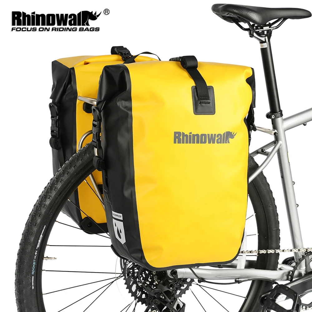 Rhinowalk Fahrradtasche 27L Schnellverschluss Fahrrad-Gepäckträger Seitentasche Fahrrad-Bikepacking