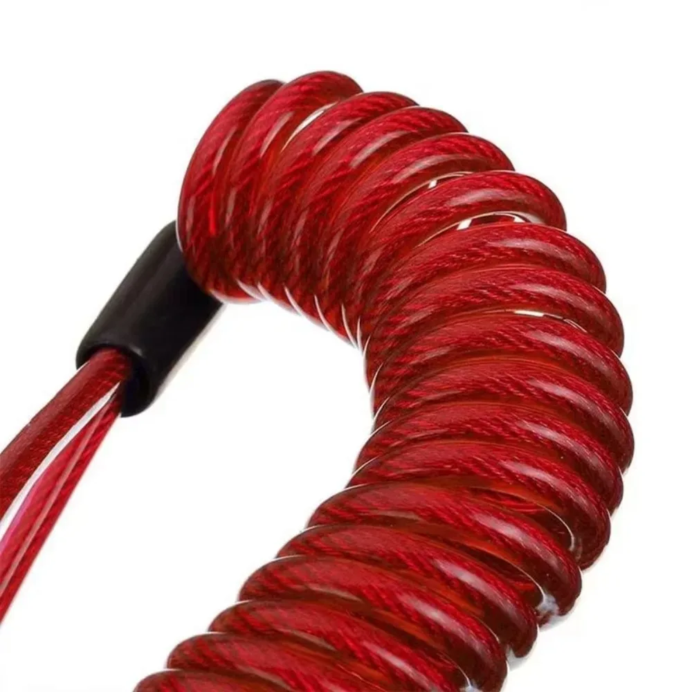 1,2 m Fahrrad Frühling Kabel Anti-diebstahl Lock Seil Alarm Disc Lock – Image 3