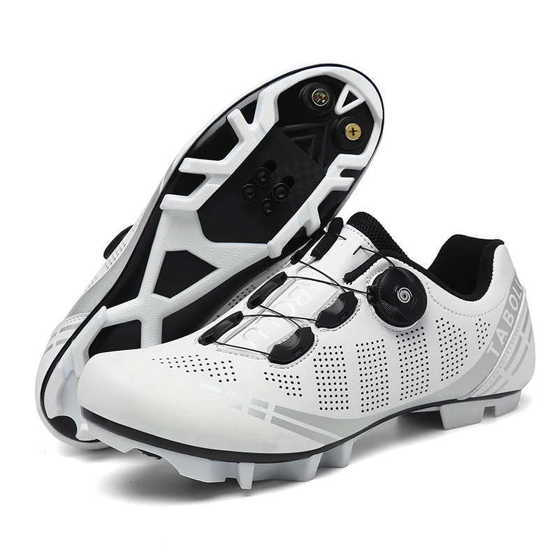 Atmungsaktive Mountainbike-Schuhe Rutschfeste Herren MTB Geländefahrrad-Schuhe Harte Sohle Damen