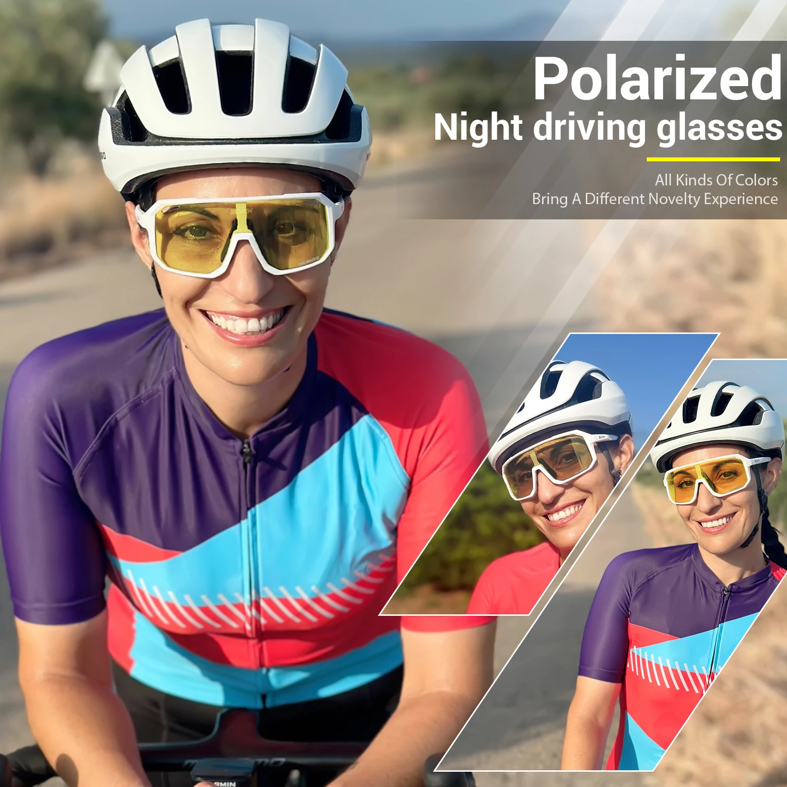 SCVCN Neue Gelb Polarisierte Radfahren Sonnenbrille Männer Fahrrad MTB – Image 3