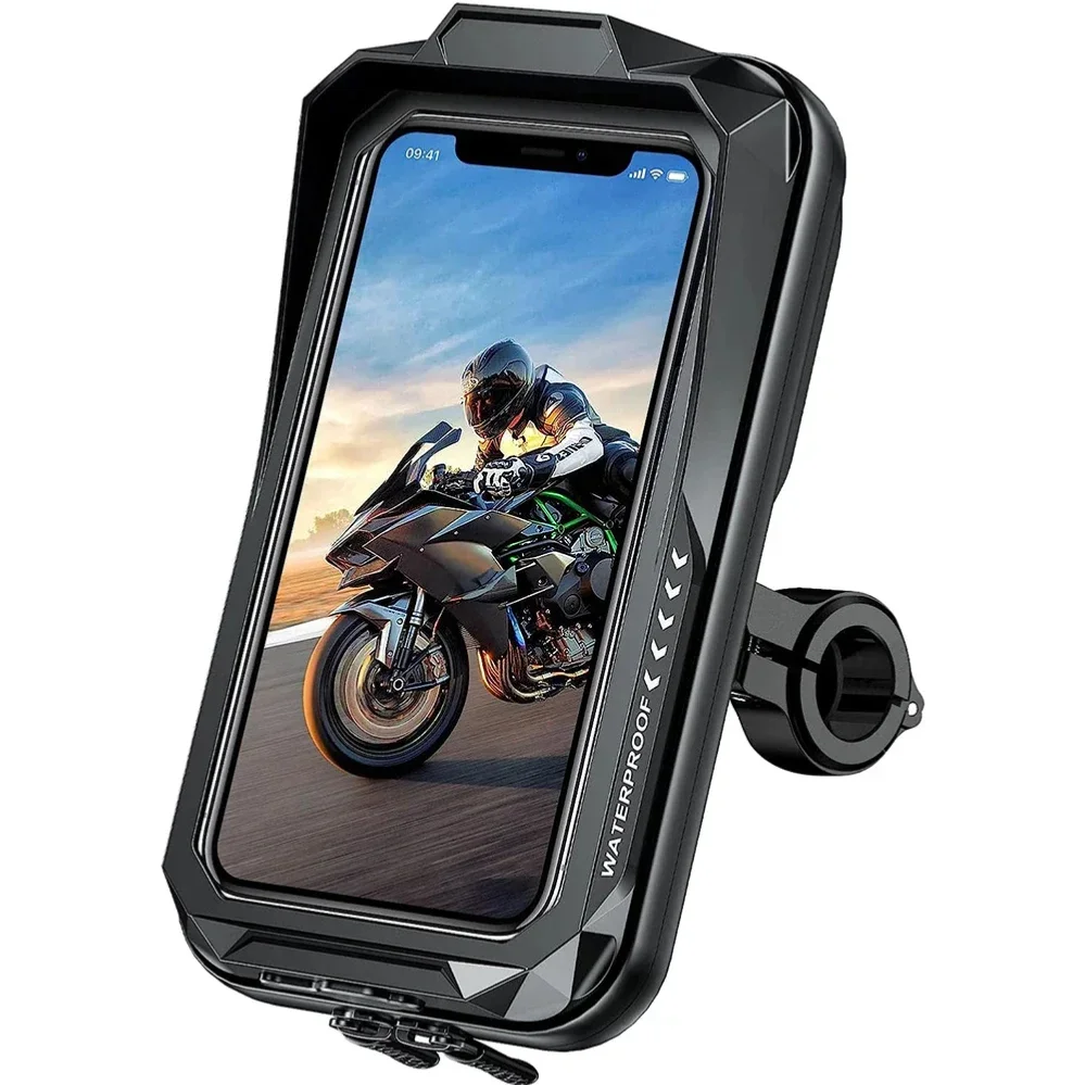 Wasserdichte Fahrrad-Handyhülle Universelle Motorrad-Lenker-Handyhalterung Motorroller Handy-Halterung