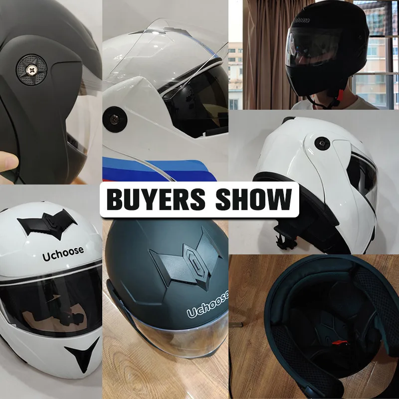 Uchoose Neuer modularer Motorradhelm Integralrennen mit doppeltem – Bild 2