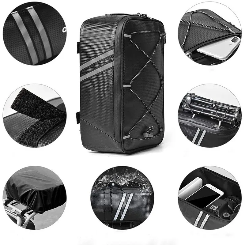 Fahrrad Rücksitztasche MTB Fahrradträger Tasche Kofferraum Pannier – Image 3