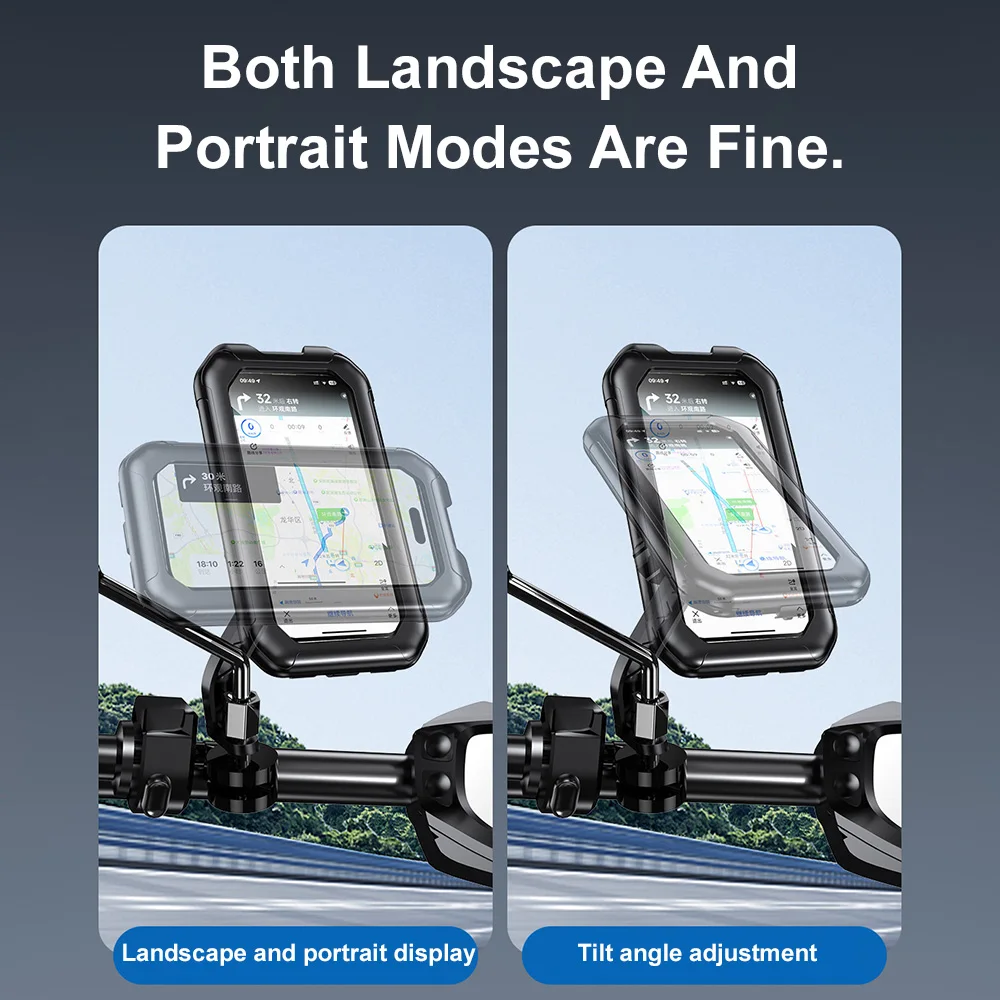 360 ° Drehbarer Motorrad-Handyhalter, wasserdichte Handyhülle – Image 5