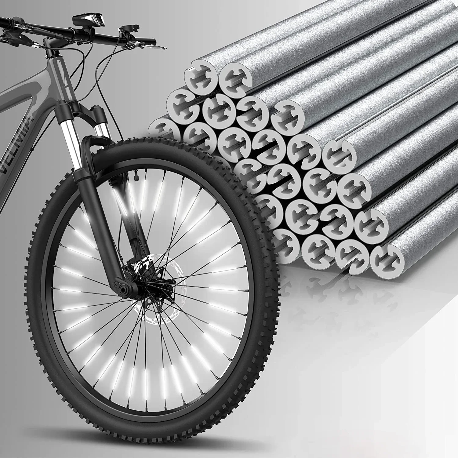 Fahrrad Rad Speichen Reflektierende Aufkleber Rohr Warnung Sicherheit Licht DIY Radfahren Reflektor (12 Stück)