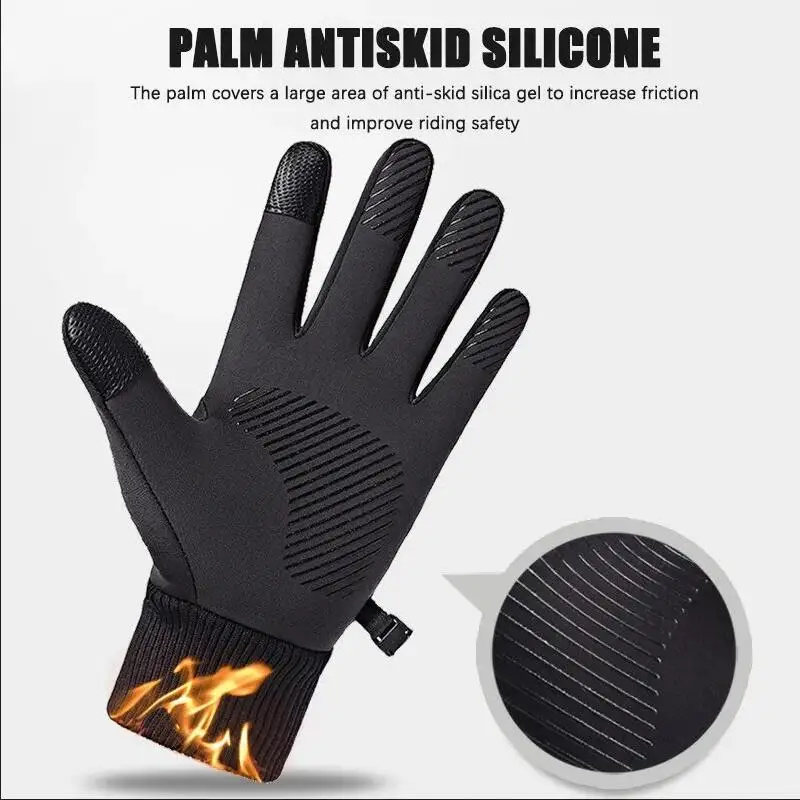 Fahrradhandschuhe, warm, mit vollen Fingernägeln, wasserdicht – Bild 4