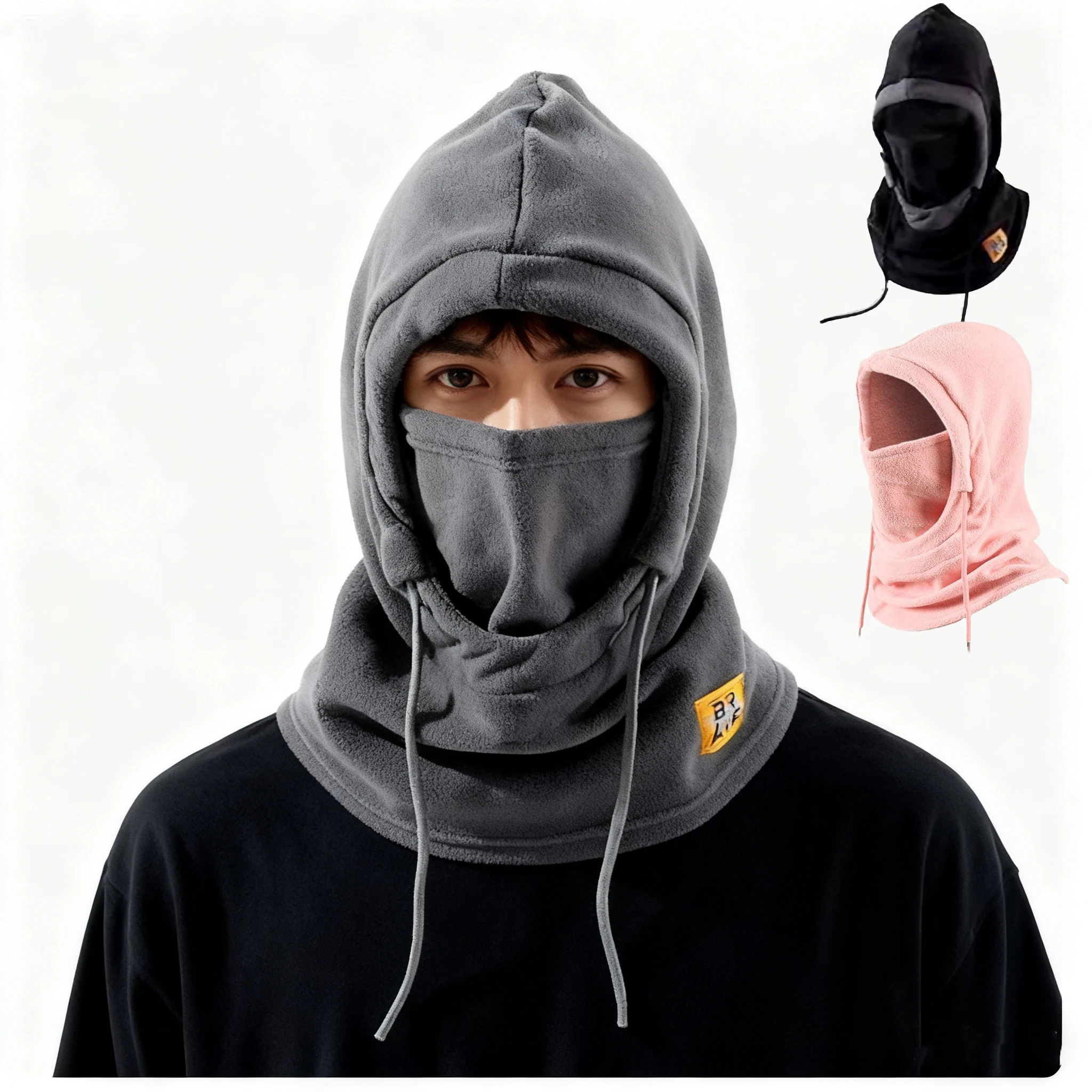 Motorrad Winter Thermo Halswärmer Outdoor Fleece Sturmhaube Schal Skifahren Gesichtsmaske Snood Kapuze Hut
