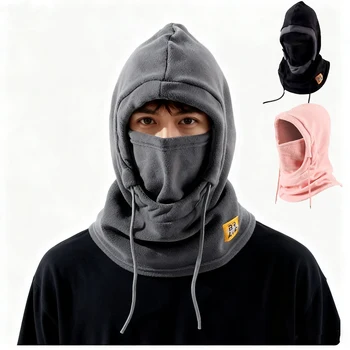 Motorrad Winter Thermo Halswärmer Outdoor Fleece Sturmhaube Schal Skifahren Gesichtsmaske Snood Kapuze Hut