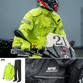 Motorrad-Regenanzug - wasserdichte Jacke und Hose, Set zum Reiten, Camping, Wandern, Angeln