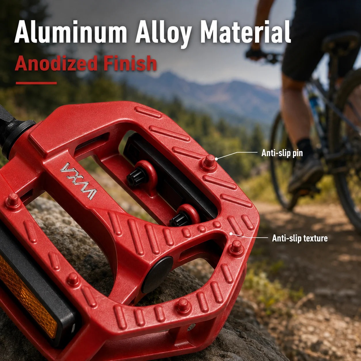 Fahrradpedale aus Aluminiumlegierung, rutschfeste, breite – Image 3