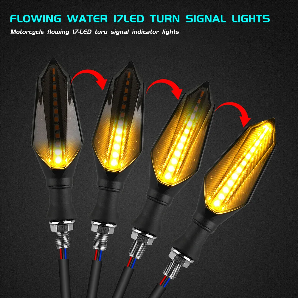 Motorrad LED Blinker Lichter Moto Rücklichter Anzeige Signal Lampe – Bild 3