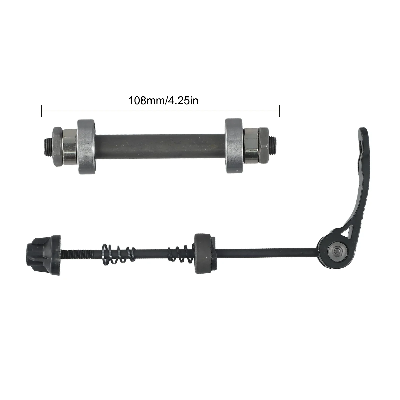1x MTB Fahrradnaben-Schnellspanner vorne und hinten mit 2 Lagern, Stahl-Schnellspannhebel für Fahrräder