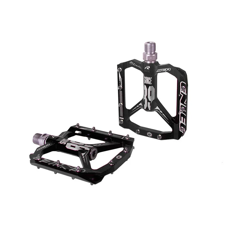 Breite Plattform-MTB-Pedale aus Aluminiumlegierung mit DU-Lager, rutschfeste flache Fahrradpedale