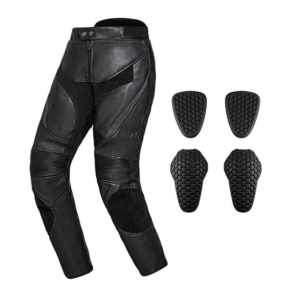 Motorrad hose Pu Leder Pantalon Moto Männer Pantalon Motocross schwarz Pantalon Moto Para Hombre CE Protector