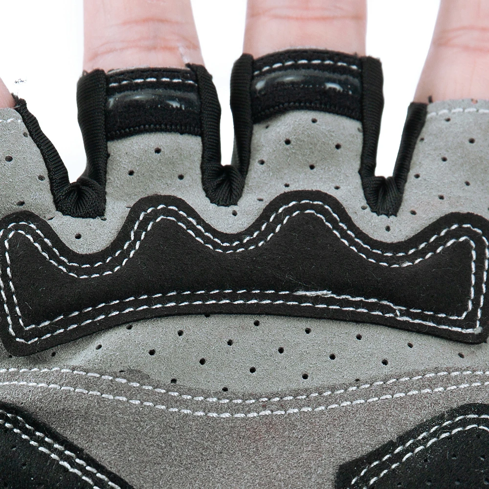 Fahrradhandschuhe Halbfingerhandschuhe rutschfest atmungsaktiv Gel Gym – Bild 4