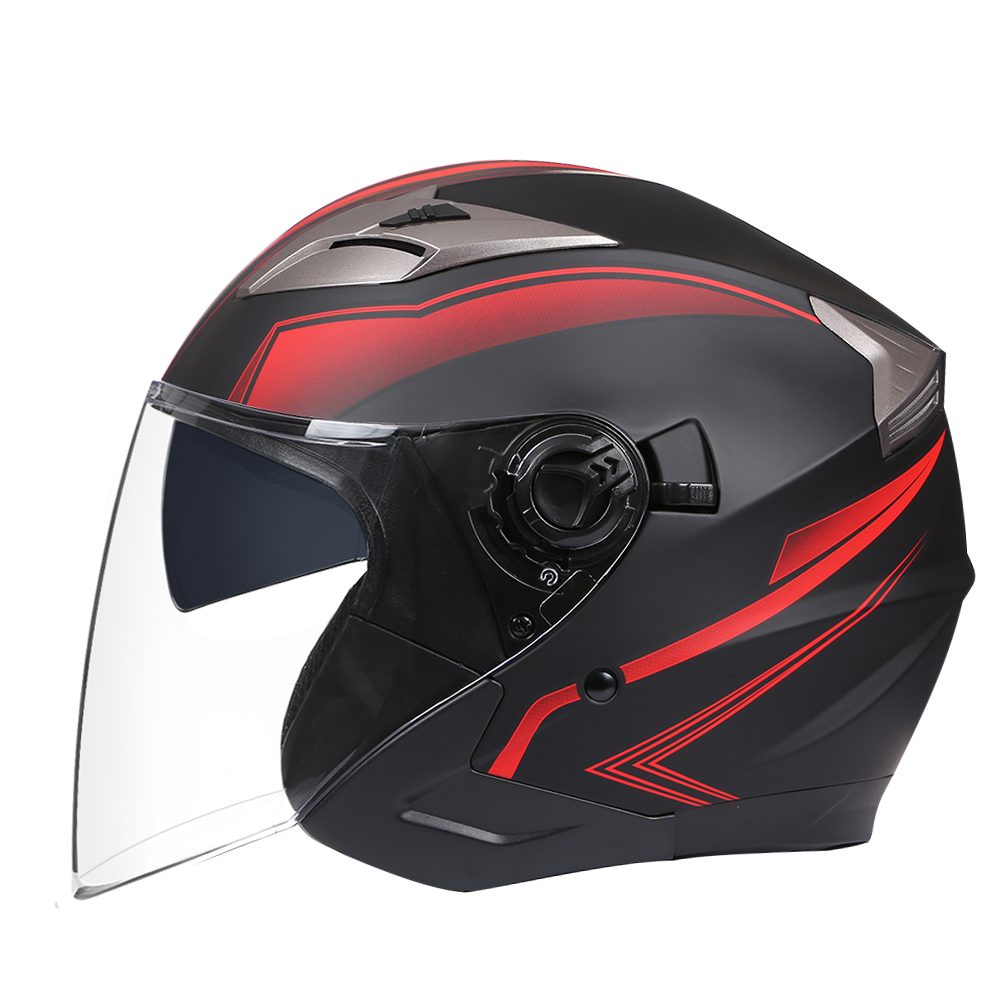 Doppel Visiere Motorrad Helm Elektrische Motorrad Fahrrad Roller – Bild 3