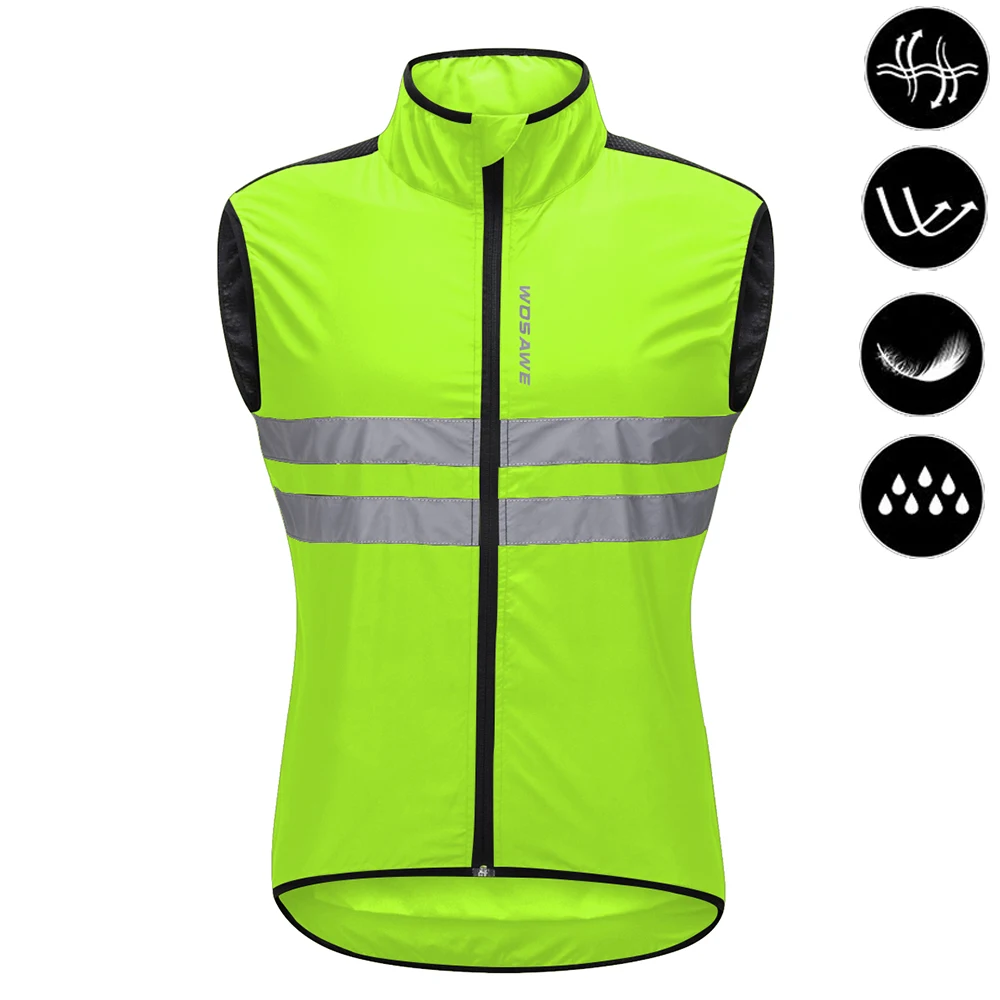 WOSAWE Radfahren Windjacke Männer Packbare Winddichte Reflektierende Jacke Laufen Radfahren Wandern Reiten