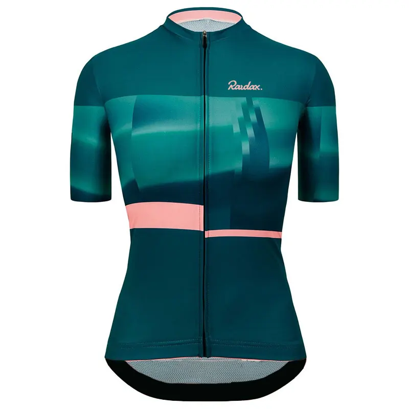 Damen Fahrradbekleidung Sommer Kurzarm Radtrikot Set Atmungsaktiv Mountainbike Radsportbekleidung Triathlon