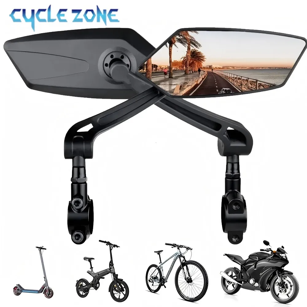 Fahrrad Rückspiegel Fahrrad Lenker Reflektor 360° ° Drehbare Rückspiegel mit großer Reichweite, MTB, Mountain