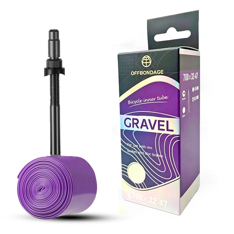 OFFBONDAGE Fahrrad TPU-Schlauch 700c Gravel-Rennrad-Schlauch Ultraleicht Französisches Ventil 45/65mm 700C